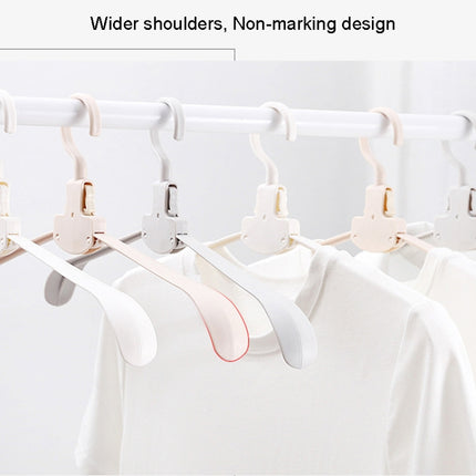 Plastic Travel Folding Hanger Portable Clothes Wide Shoulder Traceless Drying Rack