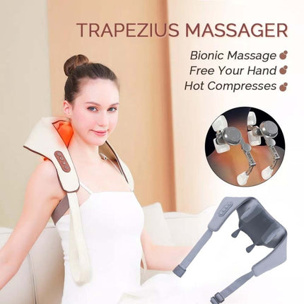 Electric Neck And Shoulder Massager Shiatsu Back Neck Massager With Heat