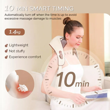 Electric Neck And Shoulder Massager Shiatsu Back Neck Massager With Heat