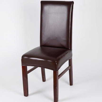 Household Elastic Siamese Chair Cover Waterproof PU Leather Hotel Seat Stool Sleeves