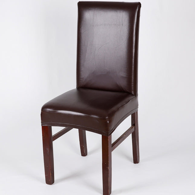 Household Elastic Siamese Chair Cover Waterproof PU Leather Hotel Seat Stool Sleeves