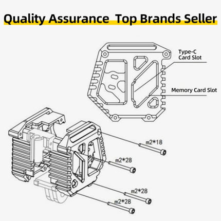 Marco de caja de módulo de cámara para DJI O3 AIR UNIT, soporte de jaula CNC