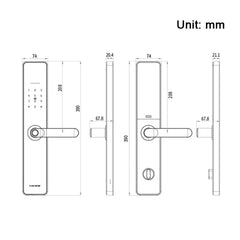 Wifi Fingerprint Lock Home Security Door Password Lock Supports APP Remote Unlocking, A61 (Space Gray), A61 (Rose Gold)