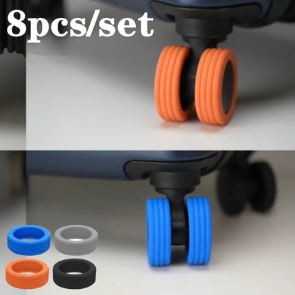 8pcs /Set Silicone Luggage Wheels Cover Protector Silent Anti Wear Caster Shoes