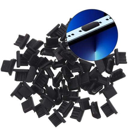 Micro USB Universal Cell Phone Dust Plug Power Silicone Charging Port Plug, Micro USB (Black), Micro USB (Transparent)