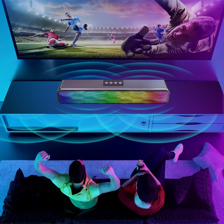 RGB Colorful Lighting Effect Desktop Long USB Wireless Bluetooth Speaker