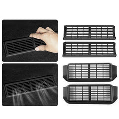 1pair Car Under-seat Vent Protection Cover Decoration Accessories, For Tesla Model Y, For Tesla Model 3