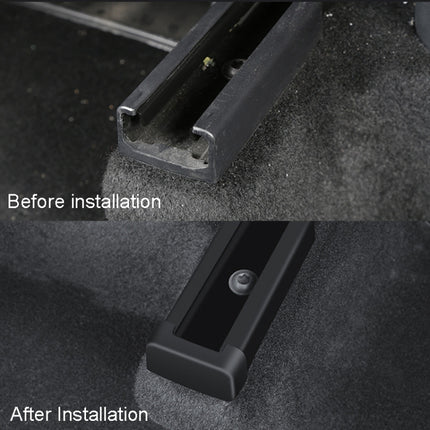 4pcs /Set For Tesla Model Y / 3 Seat Slide Anti Kick Plug Pulley Protective Cover Interior Modification Accessories
