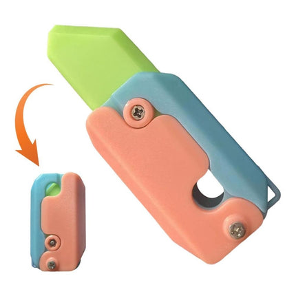 Radish Knife 3D Gravity Decompress Toy, Color Random Delivery, Large, Night Light, Flash Model, Eraser Model