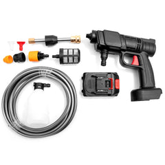 HILDA 21V High Pressure Water Torch Lithium Car Washer Plastic Package, EU Plug With 1 Battery, US Plug With 1 Battery, UK Plug With 1 Battery
