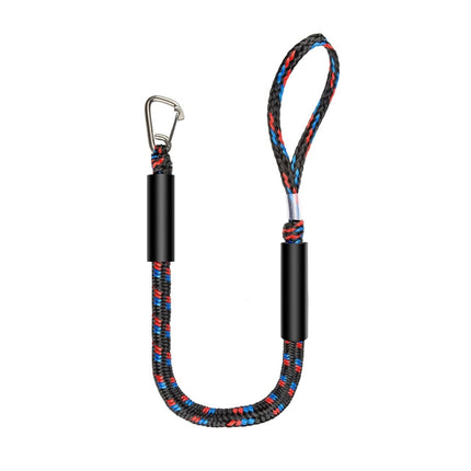 Pier Stainless Steel Clamp Boat Rope Accessories PWC Built-In Buffer Kayak Mooring Cable, Black, Black Blue Red, Blue White Black