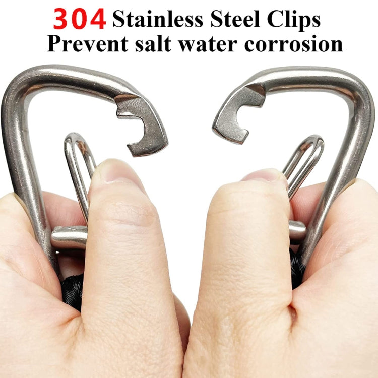 Pier Stainless Steel Clamp Boat Rope Accessories PWC Built-In Buffer Kayak Mooring Cable, Black, Black Blue Red, Blue White Black