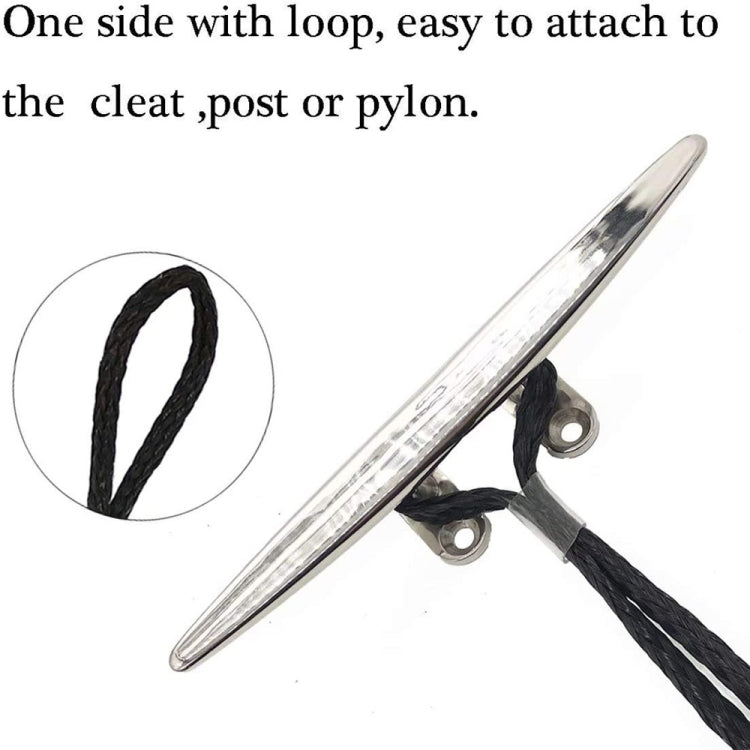 Pier Stainless Steel Clamp Boat Rope Accessories PWC Built-In Buffer Kayak Mooring Cable, Black, Black Blue Red, Blue White Black