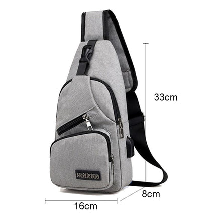 MeiJieLuo Simple Men Chest Bag Sports Youth Shoulder Crossbody Bag