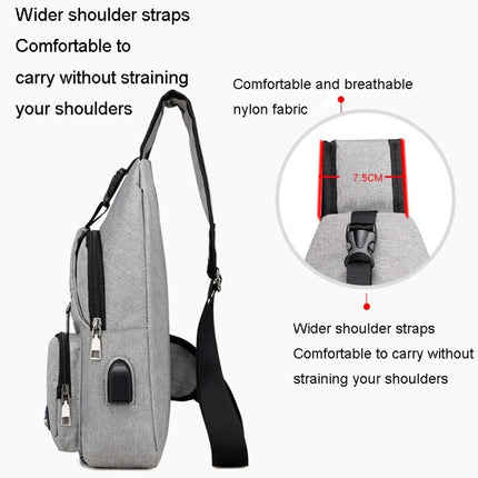 MeiJieLuo Simple Men Chest Bag Sports Youth Shoulder Crossbody Bag