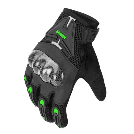 SOMAN Motorcycle Riding Anti-fall Breathable Anti-slip Carbon Fiber Gloves, M, L, XL, XXL
