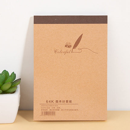 Blank Kraft Sketchbook Doodle Notebook, Small 64K, Medium 32K, Large 18K
