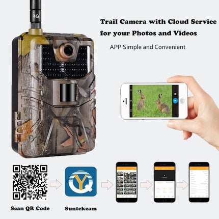 36MP 4K 4G Hunting Camera With APP Remote Mobile Phone Control To View Photos / Video At Any Time