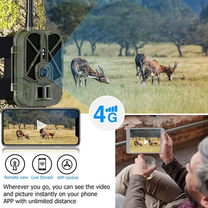 4K 4G Outdoor Track Camera Remote Mobile Phone Control To View Photos / Video At Any Time