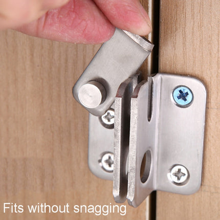 Stainless Steel Sliding Door Latch No Punch Latch Door Bolt Catch With Screw, Small Left Open, Small Right Open, Large Left Open, Large Right Open