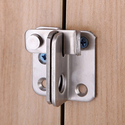 Stainless Steel Sliding Door Latch No Punch Latch Door Bolt Catch With Screw, Small Left Open, Small Right Open, Large Left Open, Large Right Open