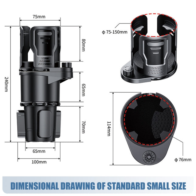 Multifunctional Car Water Cup Holder Drink Holder with Switch Lock, Small, Large