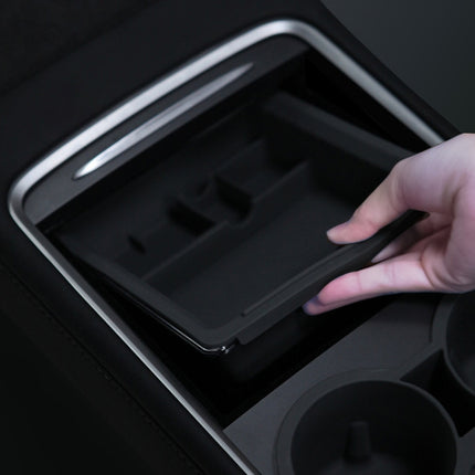 For Tesla Model 3 / Y Center Armrest Storage Box Car Modification Accessories Central Storage Box