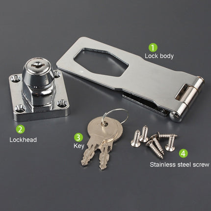No Hole Hook With Locking Hasp Chest Of Drawers Door Lock With Iron Key, 2.5 inch Interlocking, 2.5 inch Non-Interlocking, 3 inch Interlocking, 3 inch Non-Interlocking, 4 inch Interlocking, 4 inch Non-Interlocking