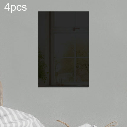 4pcs Right Angle Models Rectangle Acrylic Mirror Stereo Wall Stickers, 15cm x 10cm, 20cm x 13cm, 30cm x  20cm, 42cm x 27cm