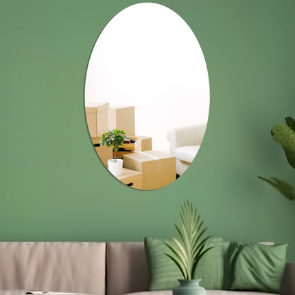 Oval Acrylic Mirror Stereo Wall Stickers Home Decoration Soft Mirror, 15cm x 10cm, 20cm x 13cm, 30cm x 20cm, 42cm x 27cm