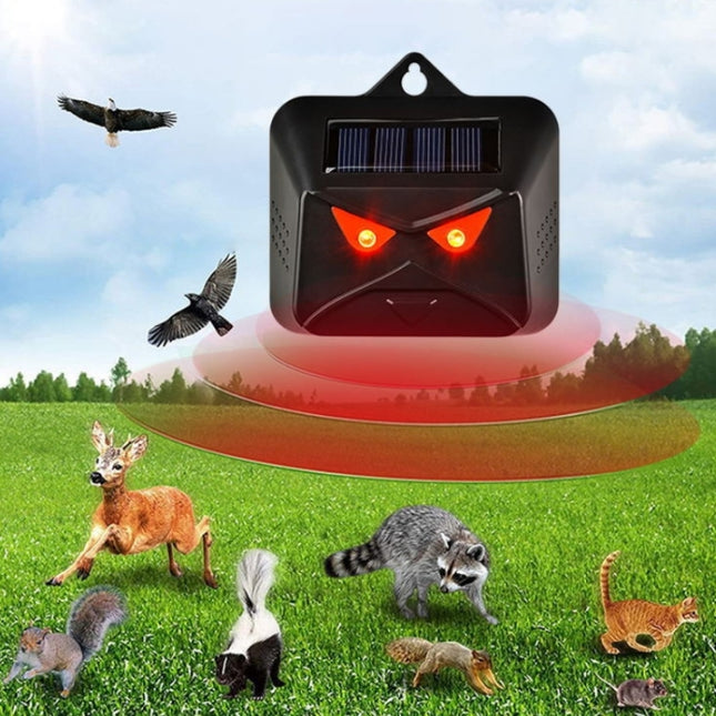 4pcs /Box Solar Animal Repeller Waterproof Animal Deterrent with Red LED Light, 209A 4pcs /Box