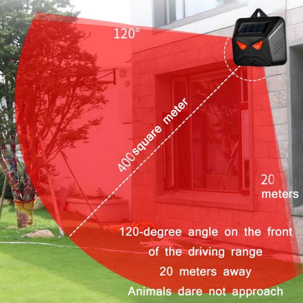 4pcs /Box Solar Animal Repeller Waterproof Animal Deterrent with Red LED Light, 209A 4pcs /Box