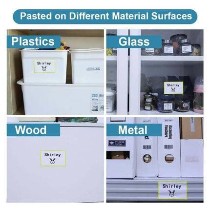For Phomemo M110 / M200 90pcs /Roll 50x80mm Rainbow Frame White Self-Sticking Tag, 90pcs /Roll 50x80mm Rainbow Frame