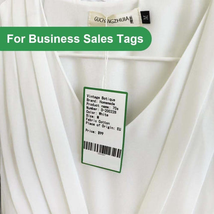 For Phomemo M110 / M200 90pcs /Roll 50x80mm Rainbow Frame White Self-Sticking Tag, 90pcs /Roll 50x80mm Rainbow Frame