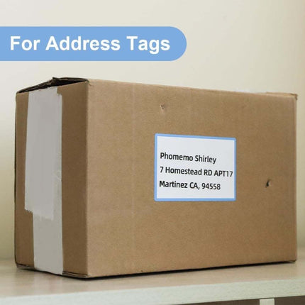 For Phomemo M110 / M200 90pcs /Roll 50x80mm Rainbow Frame White Self-Sticking Tag, 90pcs /Roll 50x80mm Rainbow Frame