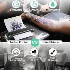 For Phomemo M08F / TP81 100sheets /Pack A4 Tattoo Transfer Paper Compatible For MR.IN Brother Pocket Jet / MT800, A4 Tattoo Transfer Paper