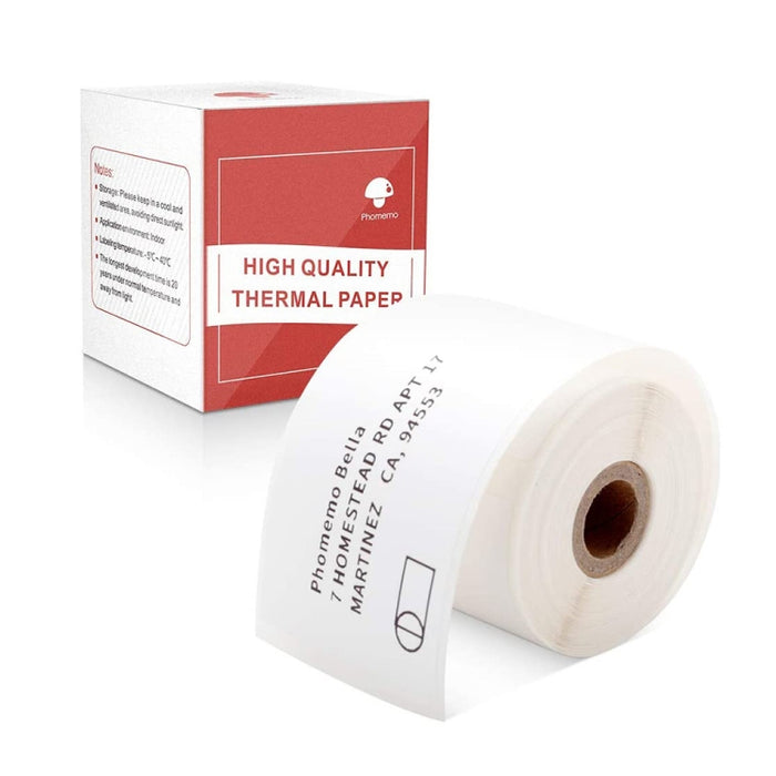 For Phomemo M110 / M200 120 PCS/Roll 40x60mm Square Self-Adhesive Thermal Labels On White Background, 120 PCS/Roll 40x60mm