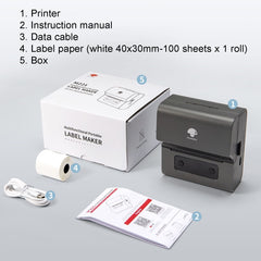 Phomemo M221 Thermal Wireless Label Printer Barcode Bluetooth Label Maker, Blue, White, Pink