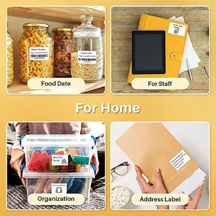 Phomemo M120 Label Maker Barcode Printer Bluetooth Thermal Label Machine, Black, White, Orange