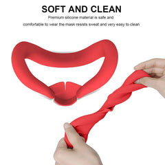 For Meta Quest 3 Silicone Face Cover Eye Mask with Nose Pad