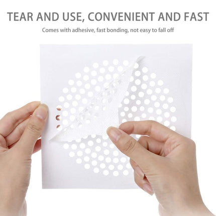 FASOLA 15pcs /Bag Sink Disposable Filter Sewer Mouth Non-woven Floor Drain Sticker, Small Hole, Large Hole