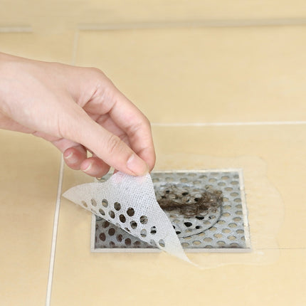 FASOLA 15pcs /Bag Sink Disposable Filter Sewer Mouth Non-woven Floor Drain Sticker, Small Hole, Large Hole