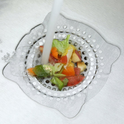 FASOLA 15pcs /Bag Sink Disposable Filter Sewer Mouth Non-woven Floor Drain Sticker, Small Hole, Large Hole