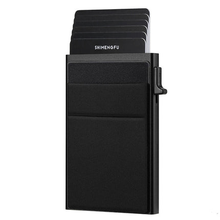 Slim Metal Wallet Pop Up Credit Card Holder RFID Blocking Men Business Card Clip