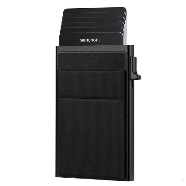 Slim Metal Wallet Pop Up Credit Card Holder RFID Blocking Men Business Card Clip