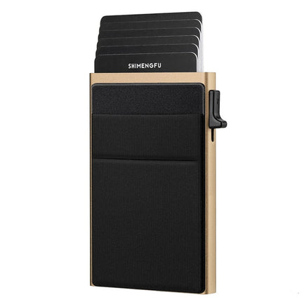 Slim Metal Wallet Pop Up Credit Card Holder RFID Blocking Men Business Card Clip
