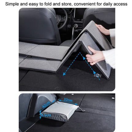 Car Camping Bed Folding Board SUV Rear Row Extension Board For Tesla, Gray, Gray Embossed, Black Embossed
