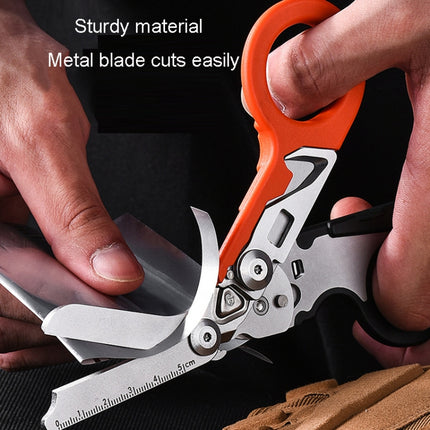 Multifunctional Outdoor First Aid Equipment Foldable Gadget Scissors
