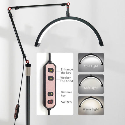 LED Half Moon Beauty Lamp Manicure Eyebrow Tattoos Eyelash Fill Light
