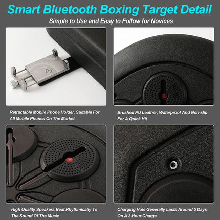 Smart Dual Bluetooth Music Boxing Machine Electronic Sandbag With Mobile Phone Holder